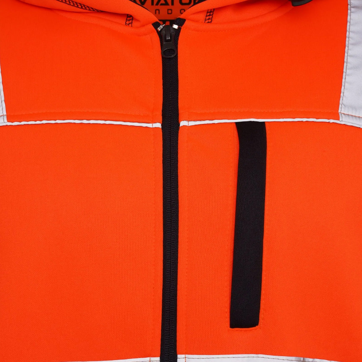 Mens AV044 Hi Vis Workwear Zip Hoodie.