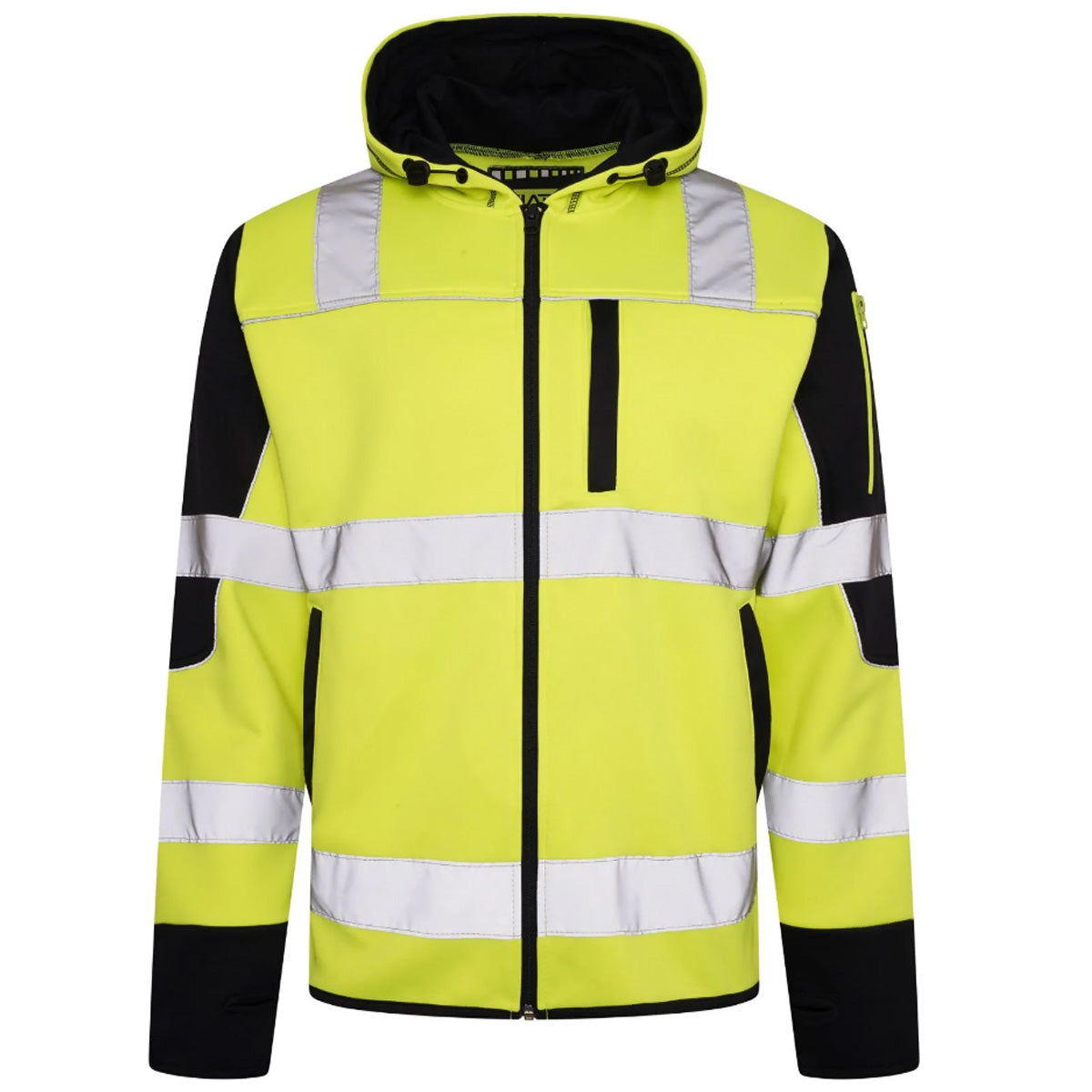 Mens AV044 Hi Vis Workwear Zip Hoodie.