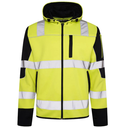 Mens AV044 Hi Vis Workwear Zip Hoodie.